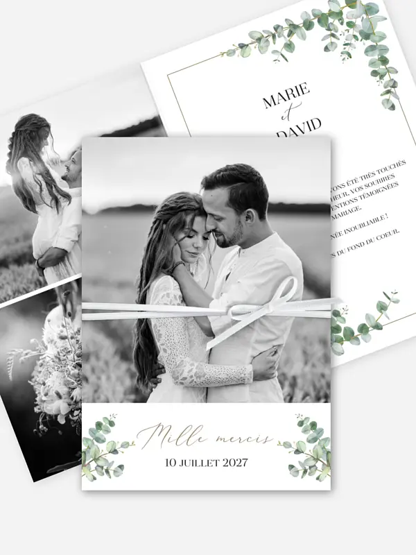 Carte de remerciements Natural Greenery