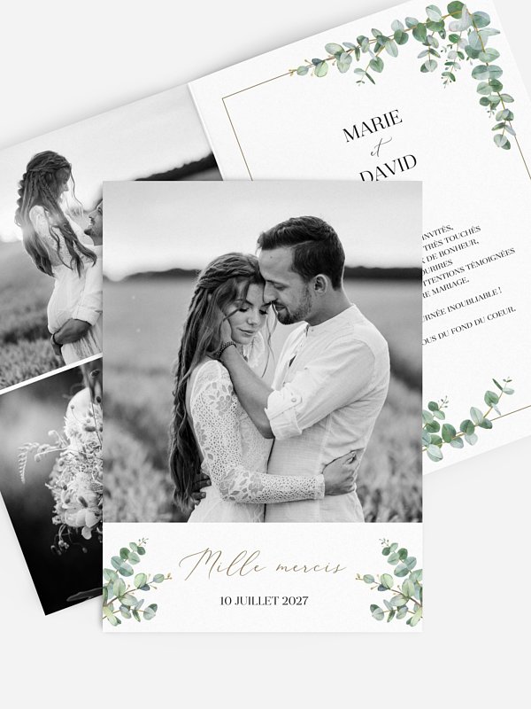 Carte de remerciements Natural Greenery