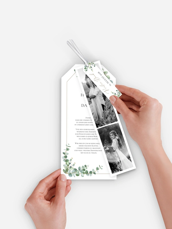 Dankeskarte Hochzeit Natural Greenery