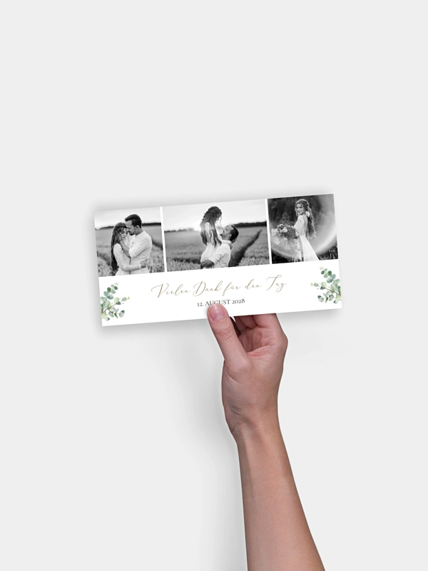 Dankeskarte Hochzeit Natural Greenery
