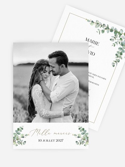 Carte de remerciements Natural Greenery