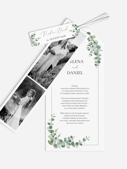 Dankeskarte Hochzeit Natural Greenery