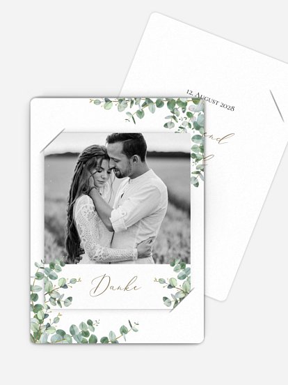 Dankeskarte Hochzeit Natural Greenery