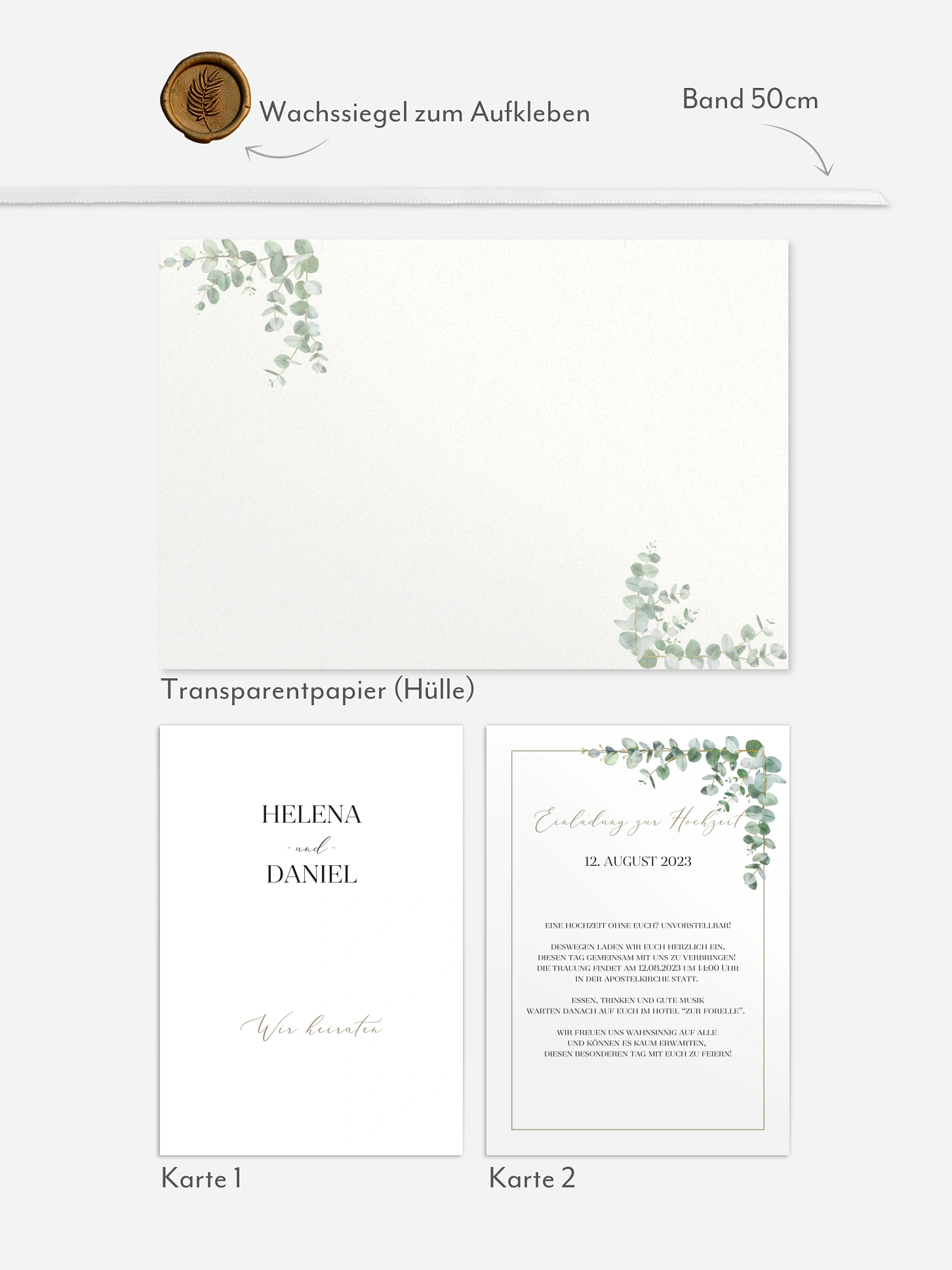 Hochzeitseinladung Natural Greenery