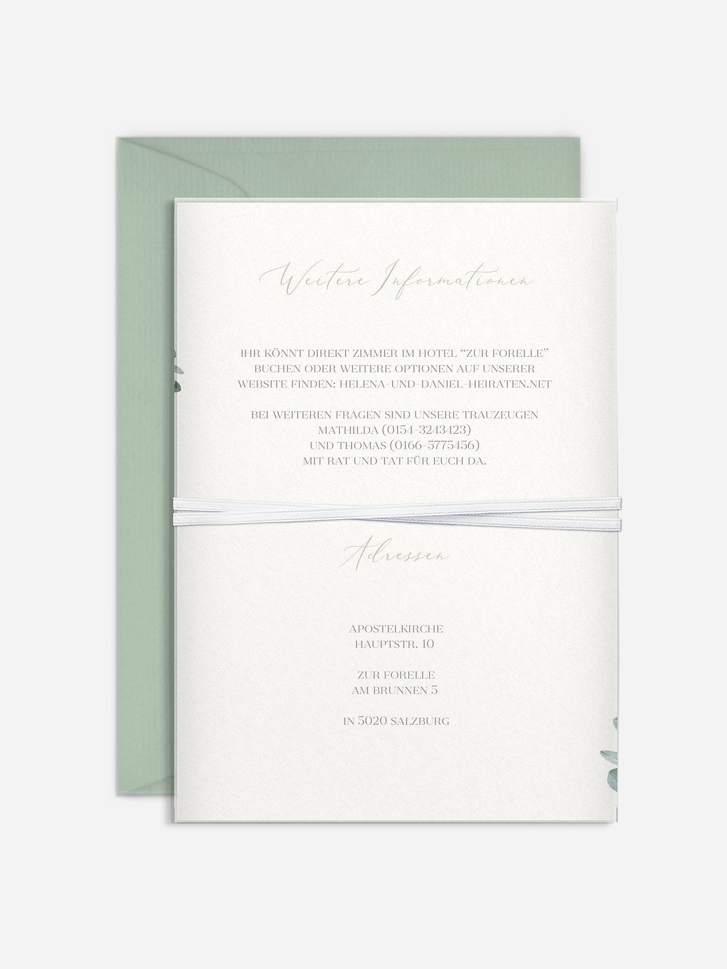 Hochzeitseinladung Natural Greenery