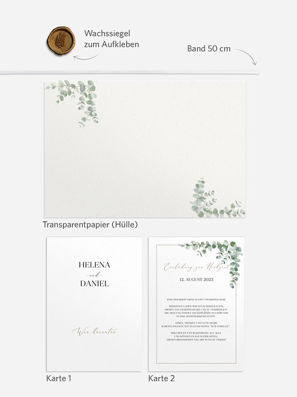 Hochzeitseinladung Natural Greenery