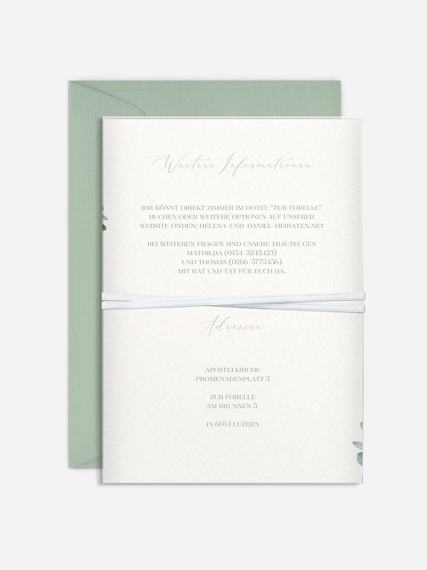 Hochzeitseinladung Natural Greenery