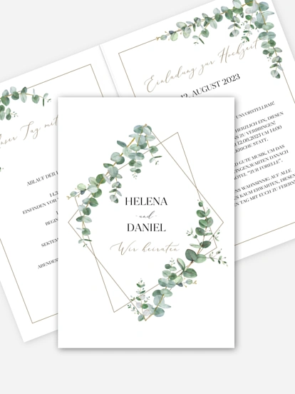 Hochzeitseinladung Natural Greenery