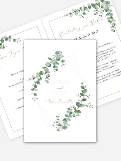 Hochzeitseinladung Natural Greenery
