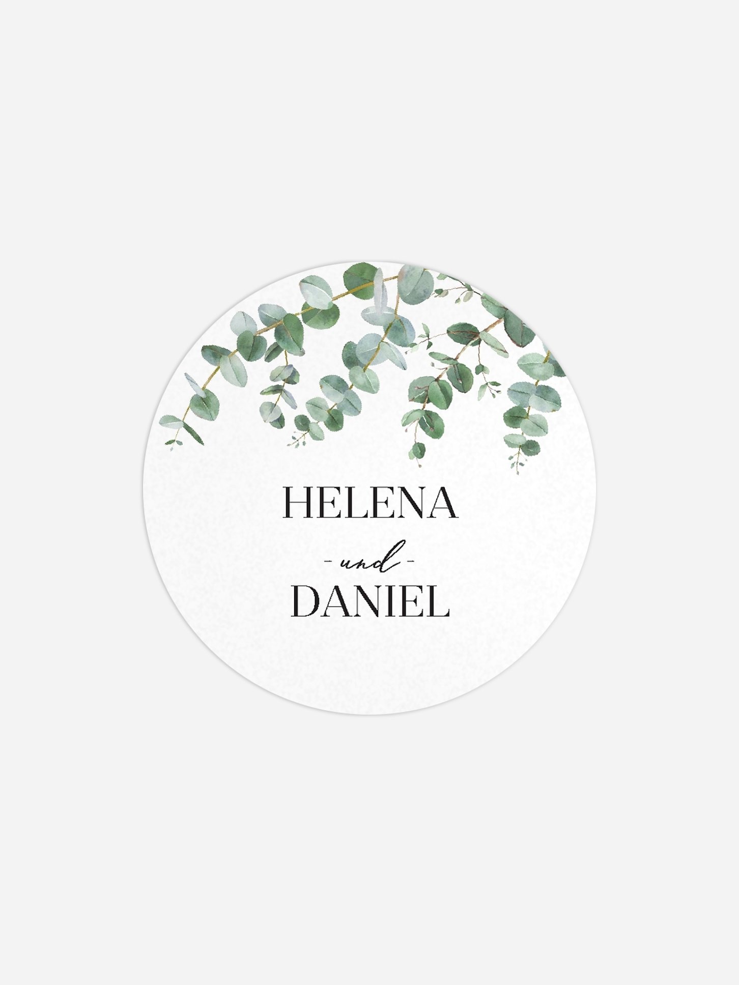 Geschenkaufkleber Hochzeit Natural Greenery