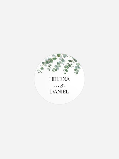Geschenkaufkleber Hochzeit Natural Greenery