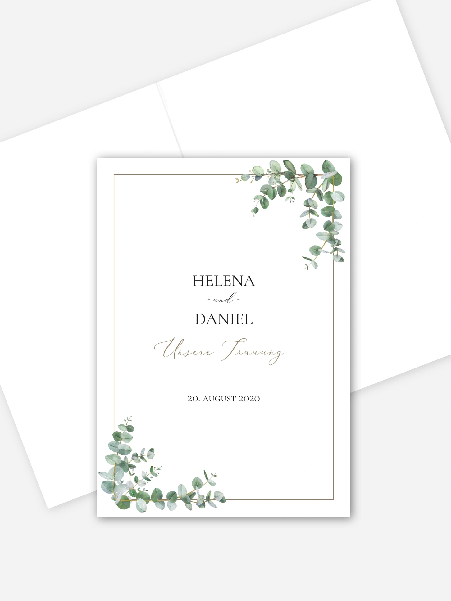Kirchenheft Hochzeit Natural Greenery