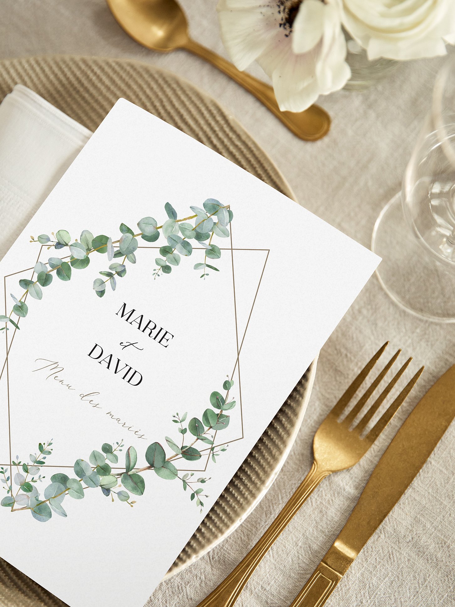 Menu mariage Natural Greenery