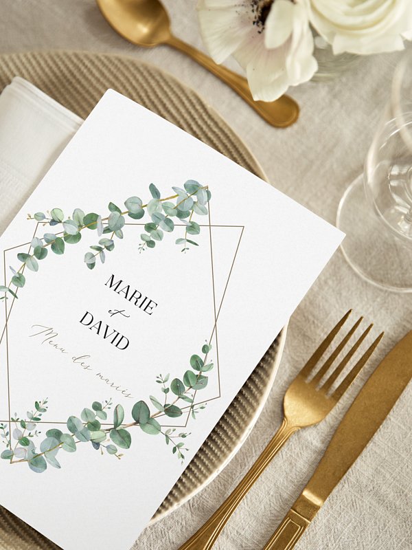 Menu mariage Natural Greenery