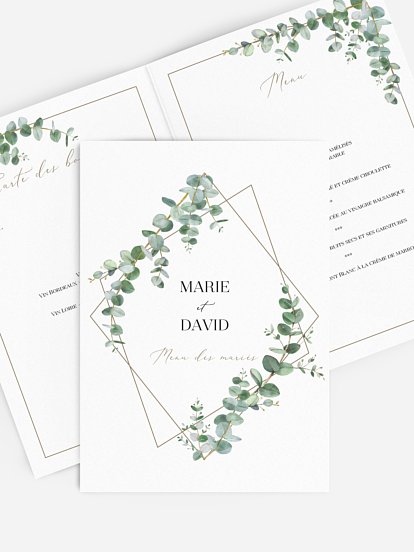 Menu mariage Natural Greenery