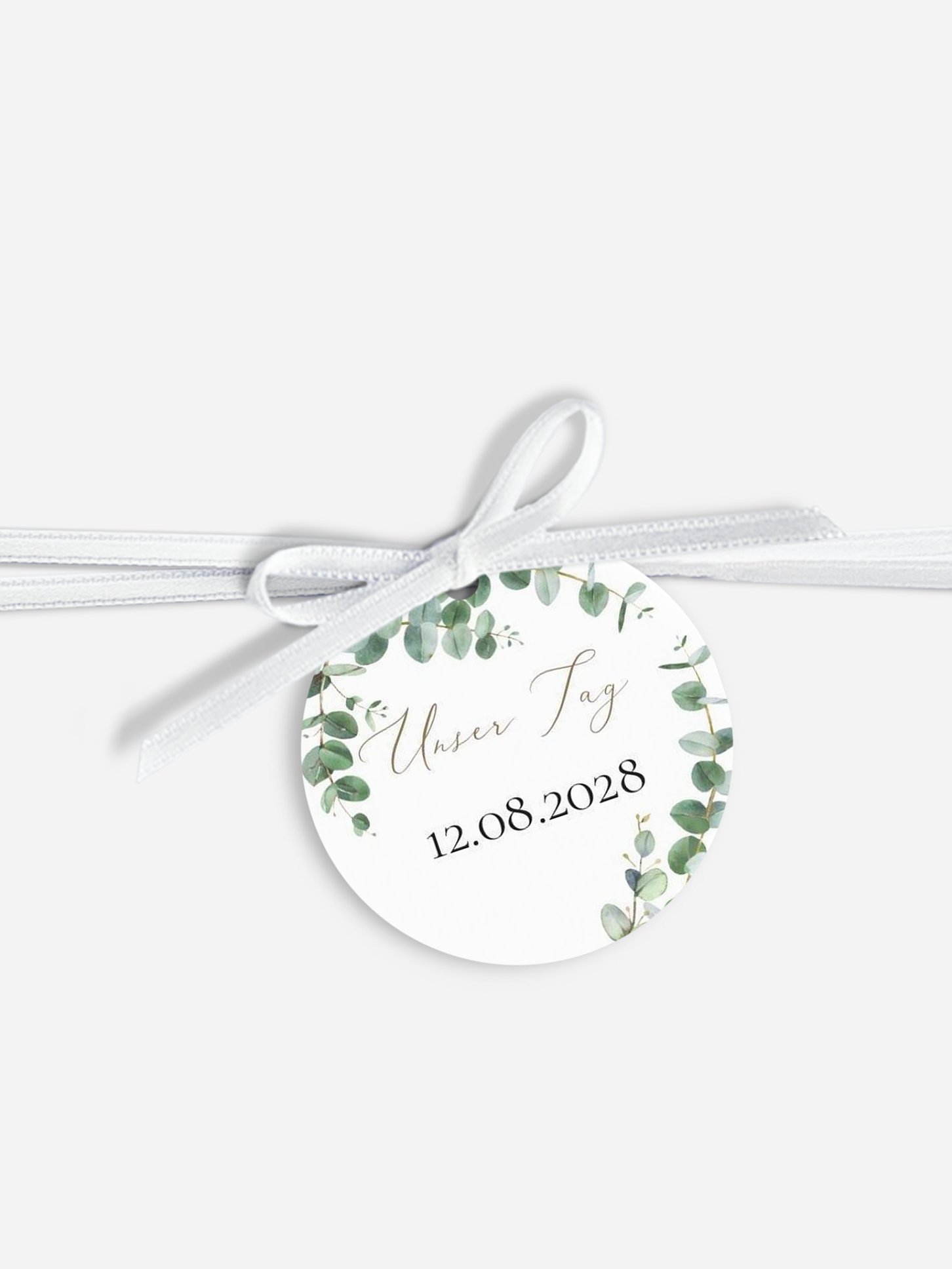 Anhänger mit Band zur Hochzeit Natural Greenery
