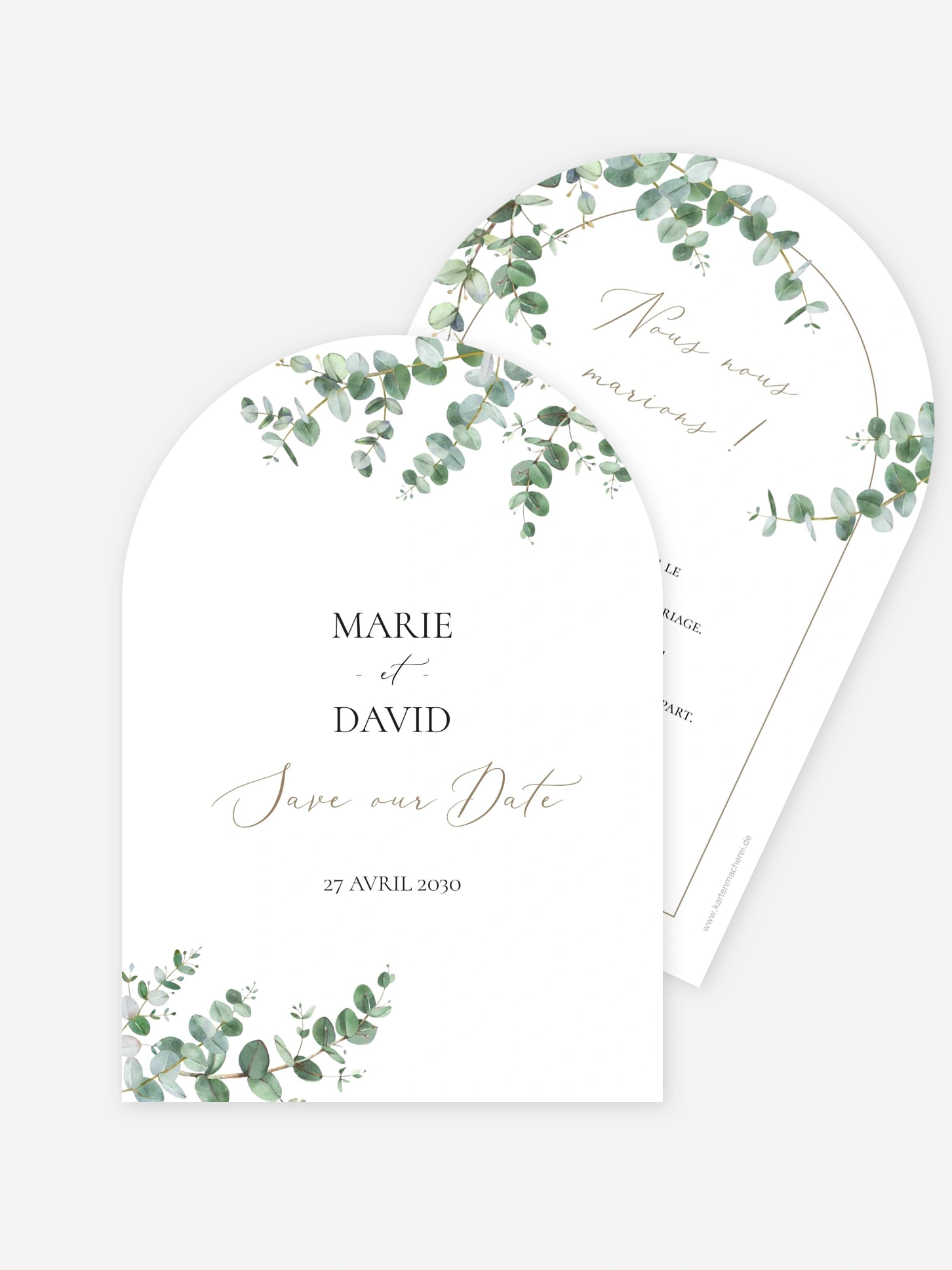 Save the date Natural Greenery