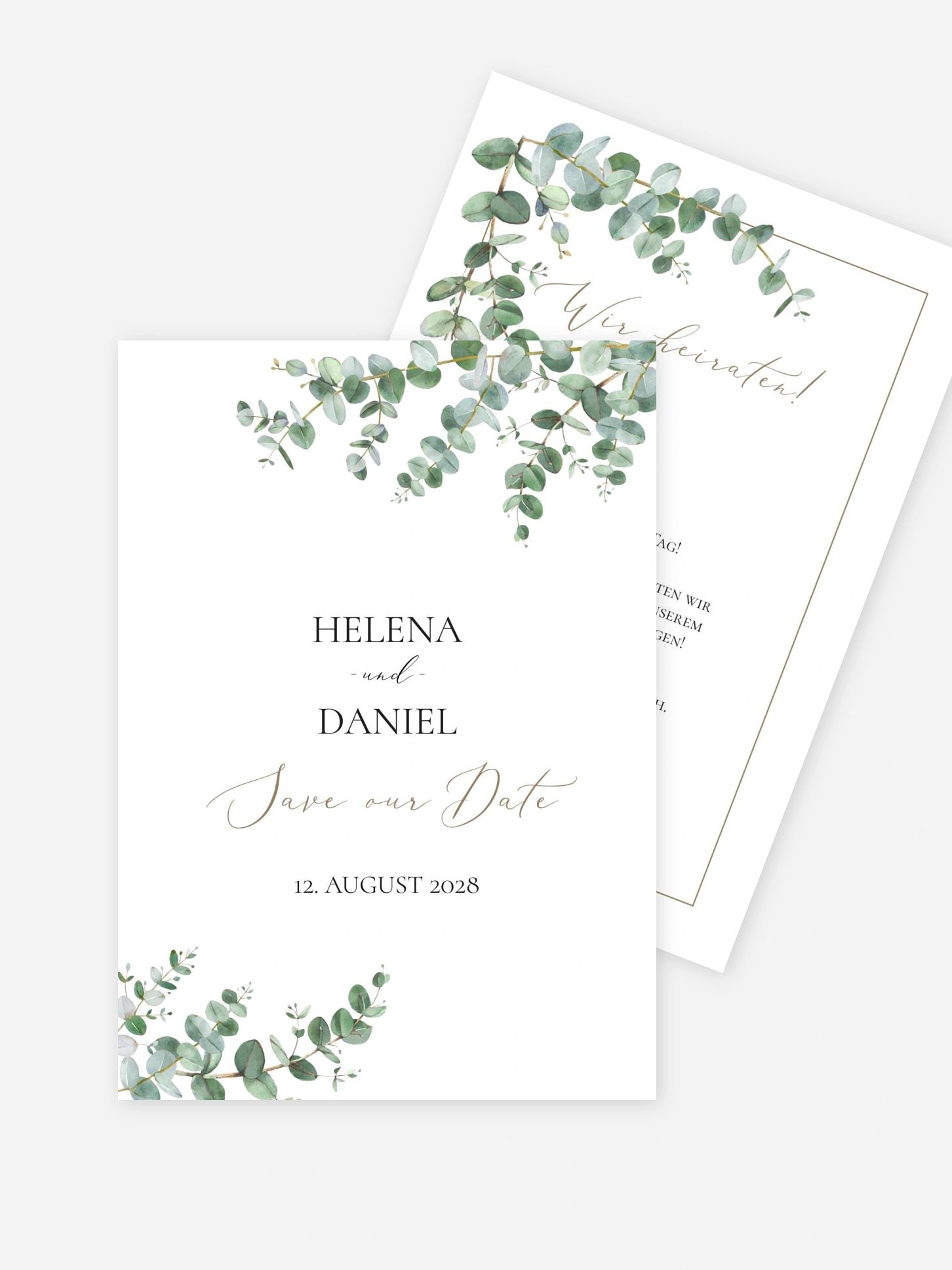 Save-the-Date Karte Natural Greenery