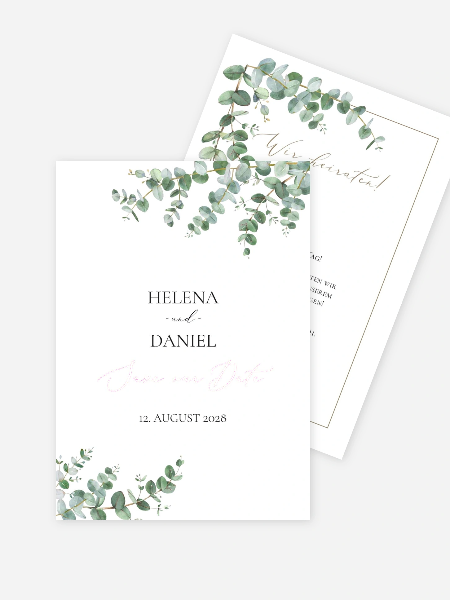 Save-the-Date Karte Natural Greenery