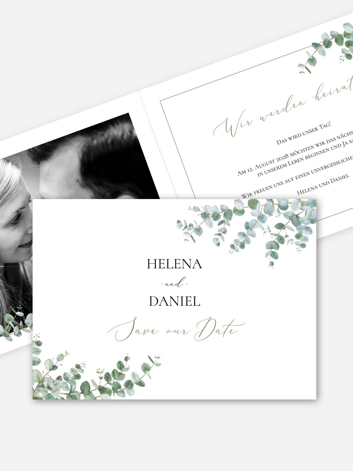 Save-the-Date Karte Natural Greenery