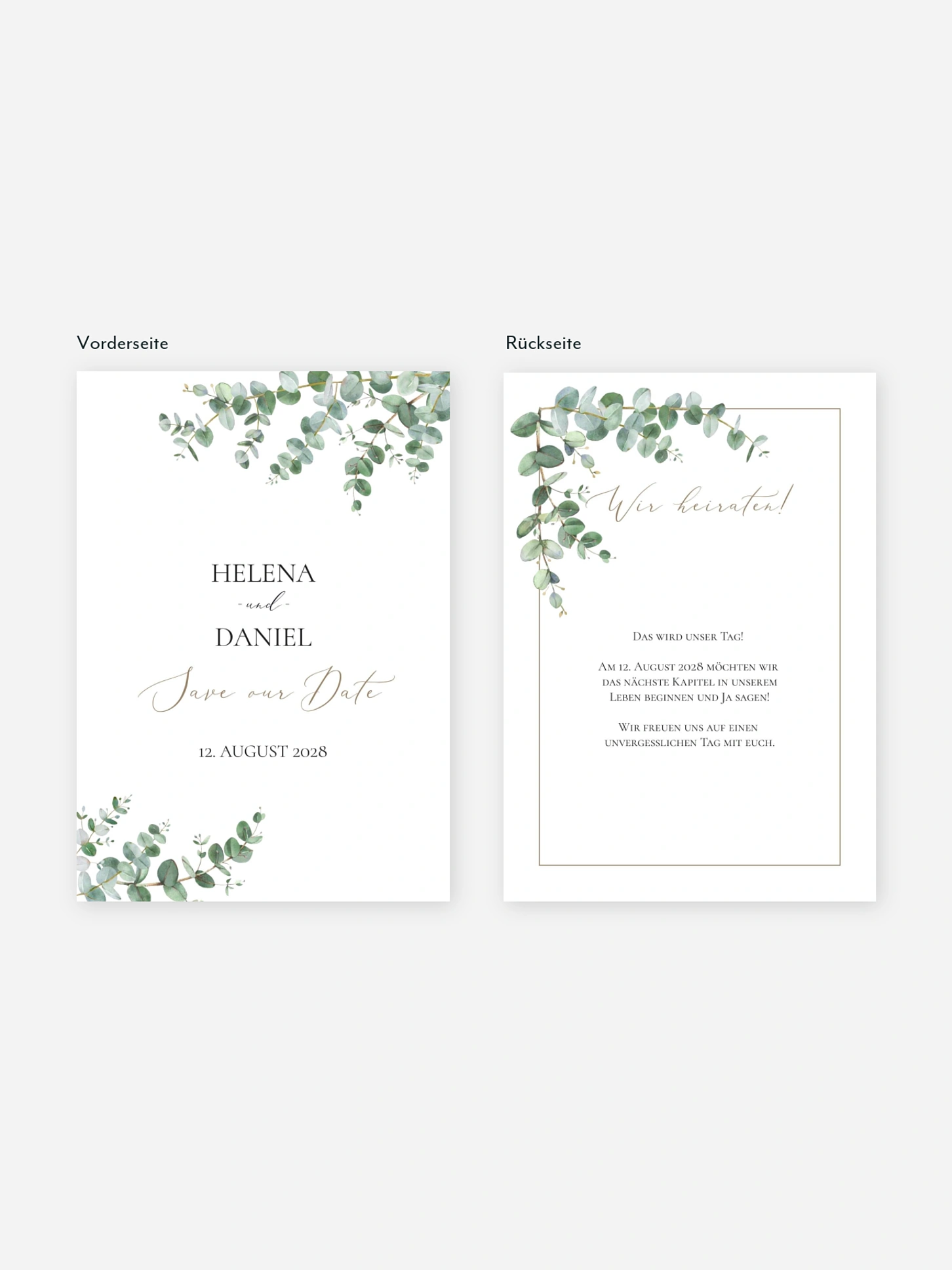 Save-the-Date Karte Natural Greenery