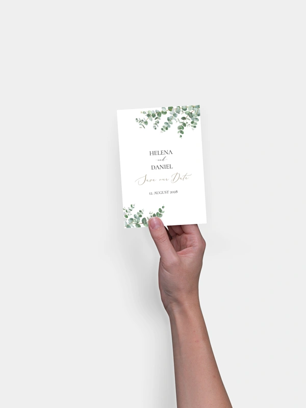 Save-the-Date Karte Natural Greenery
