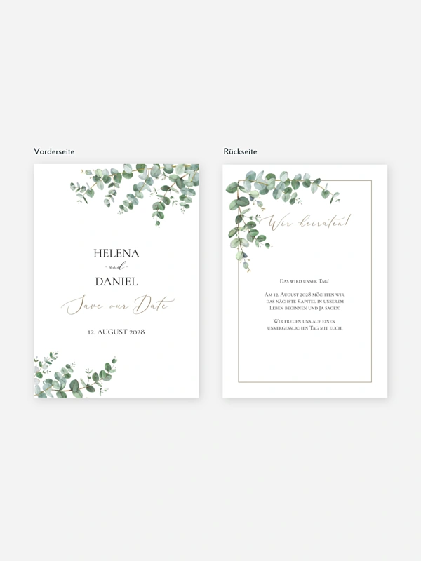 Save-the-Date Karte Natural Greenery