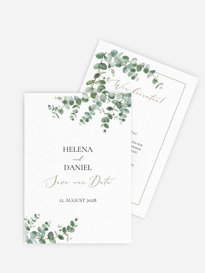 Save-the-Date Karte Natural Greenery