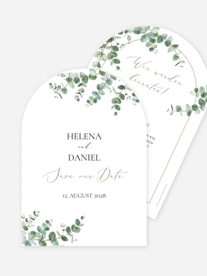Save-the-Date Karte Natural Greenery