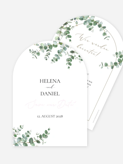Save-the-Date Karte Natural Greenery