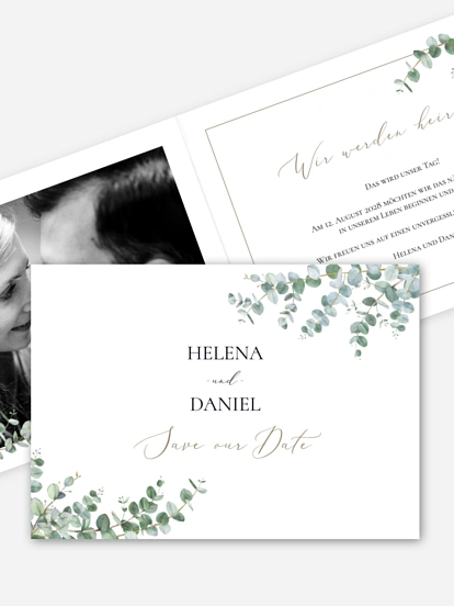 Save-the-Date Karte Natural Greenery