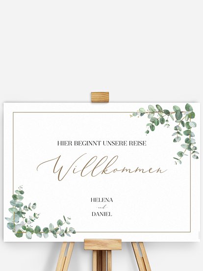 Willkommensschild Natural Greenery