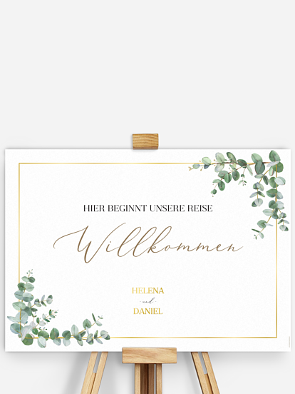 Willkommensschild Natural Greenery