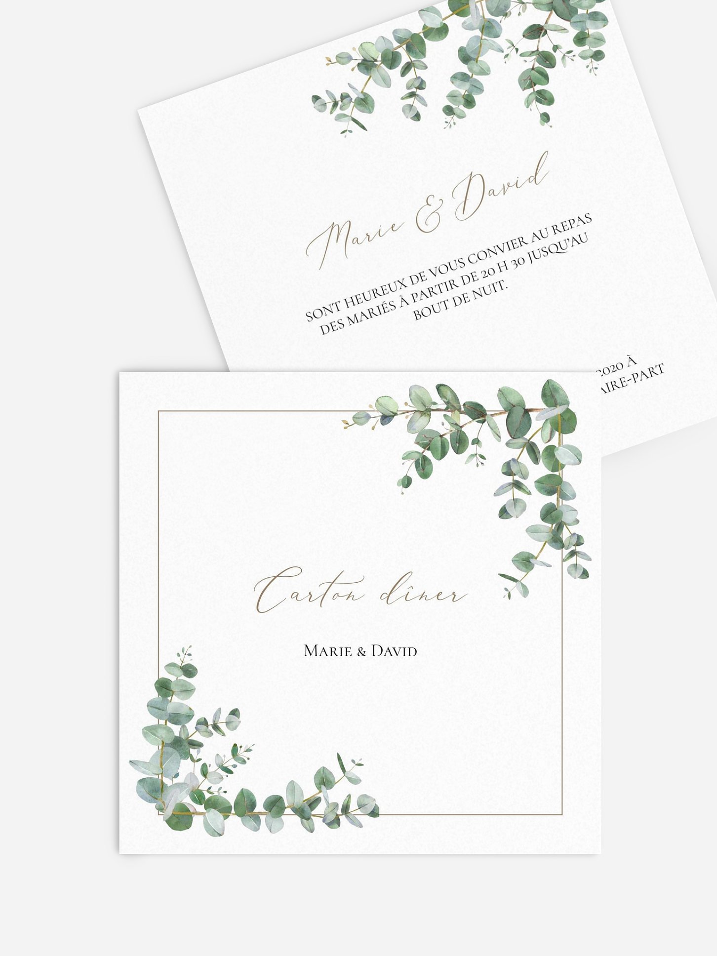 Carton d'invitation Natural Greenery