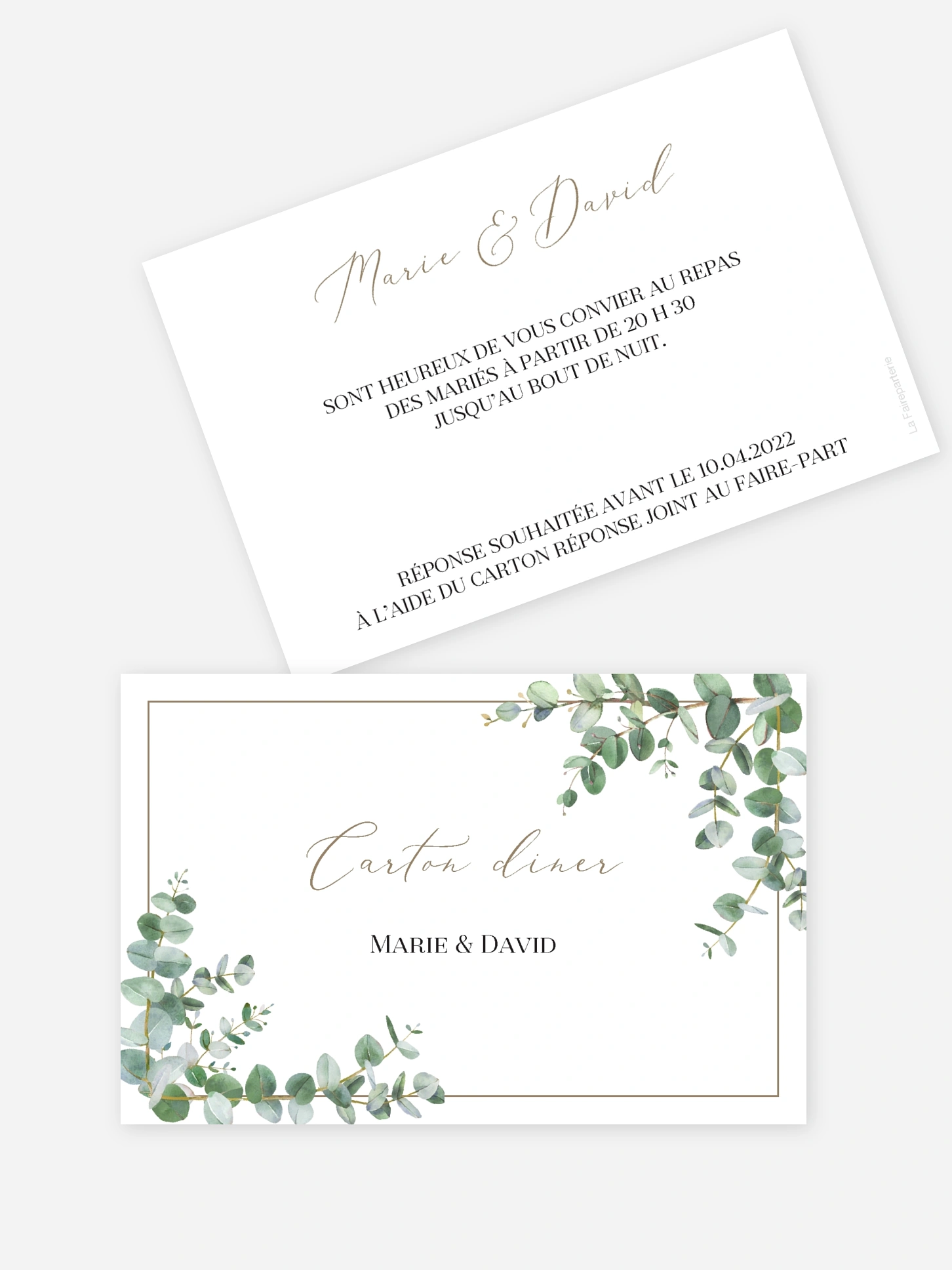 Carton d'invitation Natural Greenery