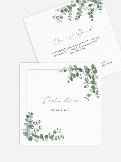 Carton d'invitation Natural Greenery