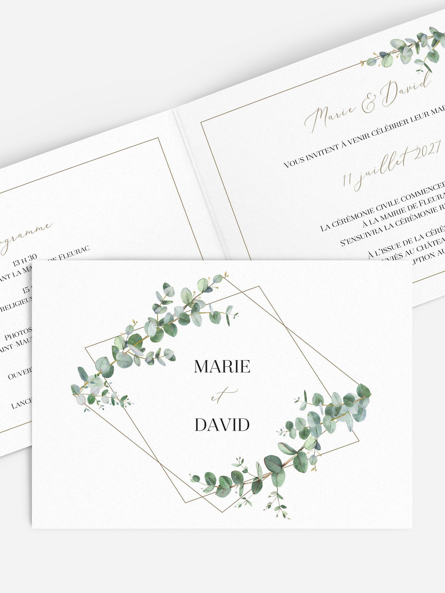 Faire-part de mariage Natural Greenery