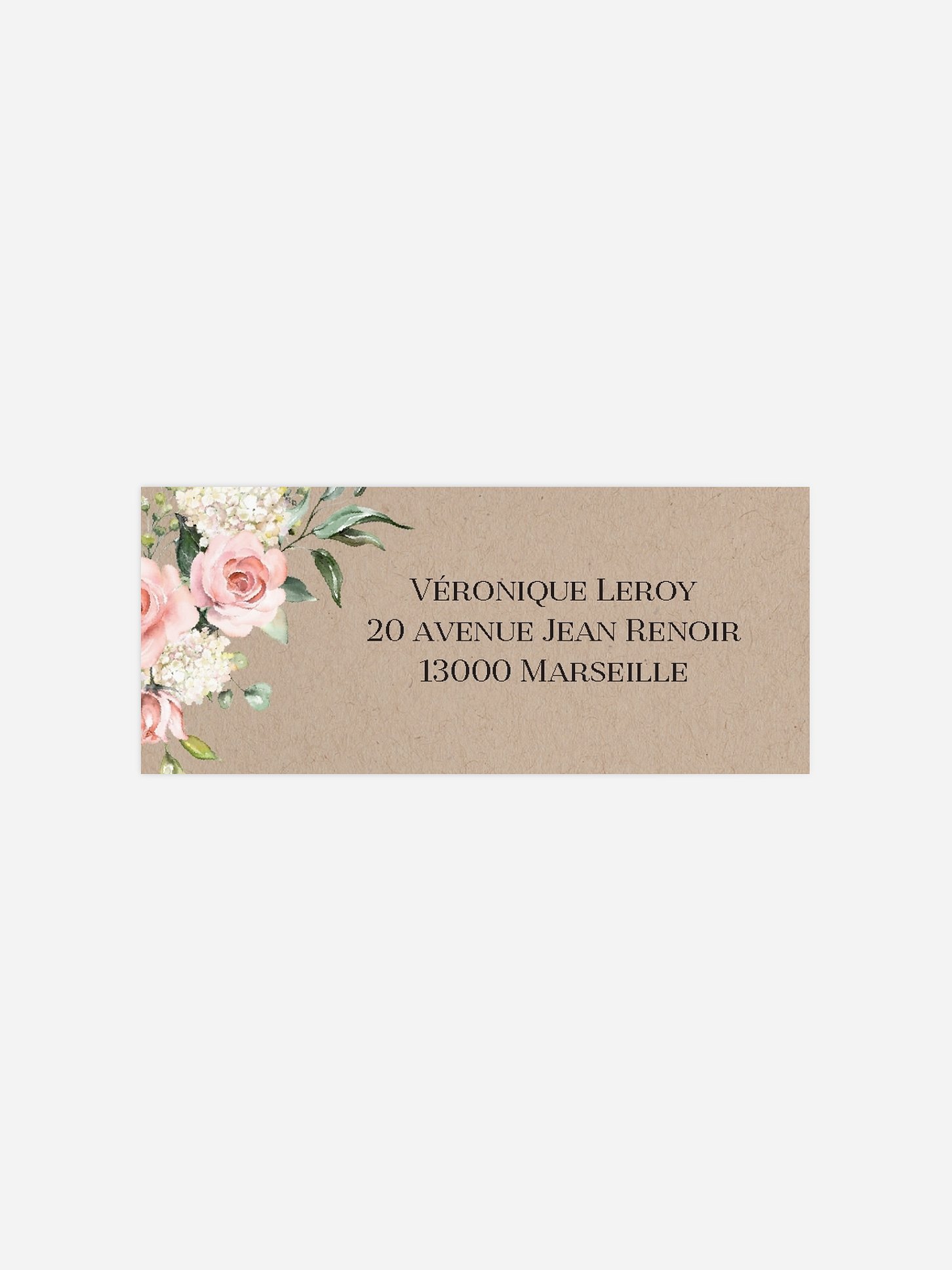 étiquette expéditeur anniversaire Soft Florals