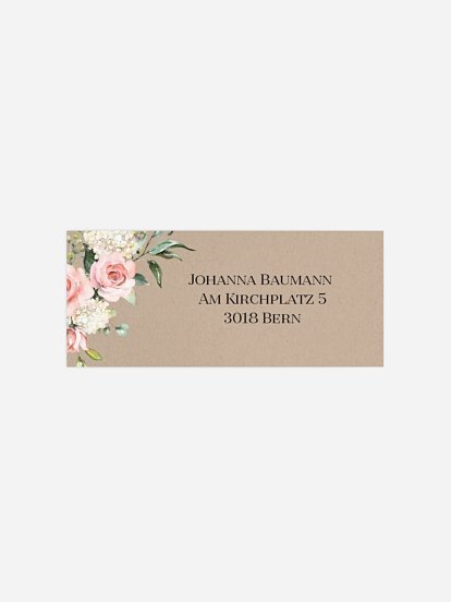 Absenderaufkleber Geburtstag Soft Florals