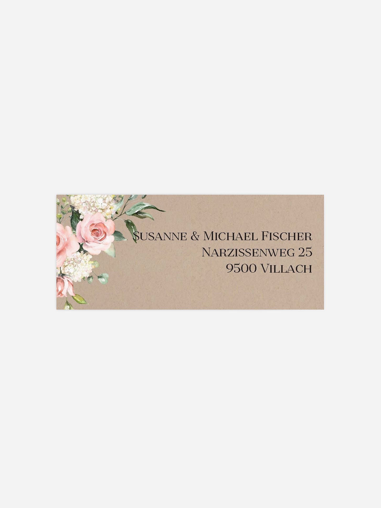 Absenderaufkleber Silberhochzeit Soft Florals