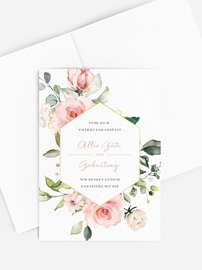Grußkarte Soft Florals