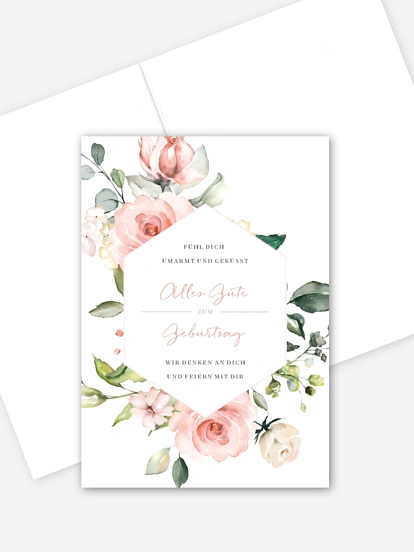 Grußkarte Soft Florals