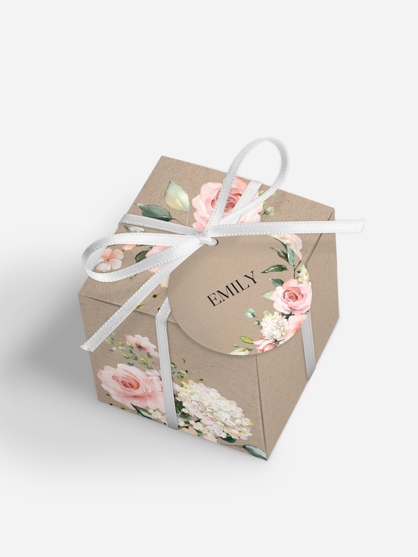Gastgeschenkbox personalisiert Soft Florals