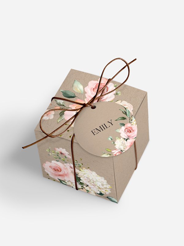 Gastgeschenkbox personalisiert Soft Florals