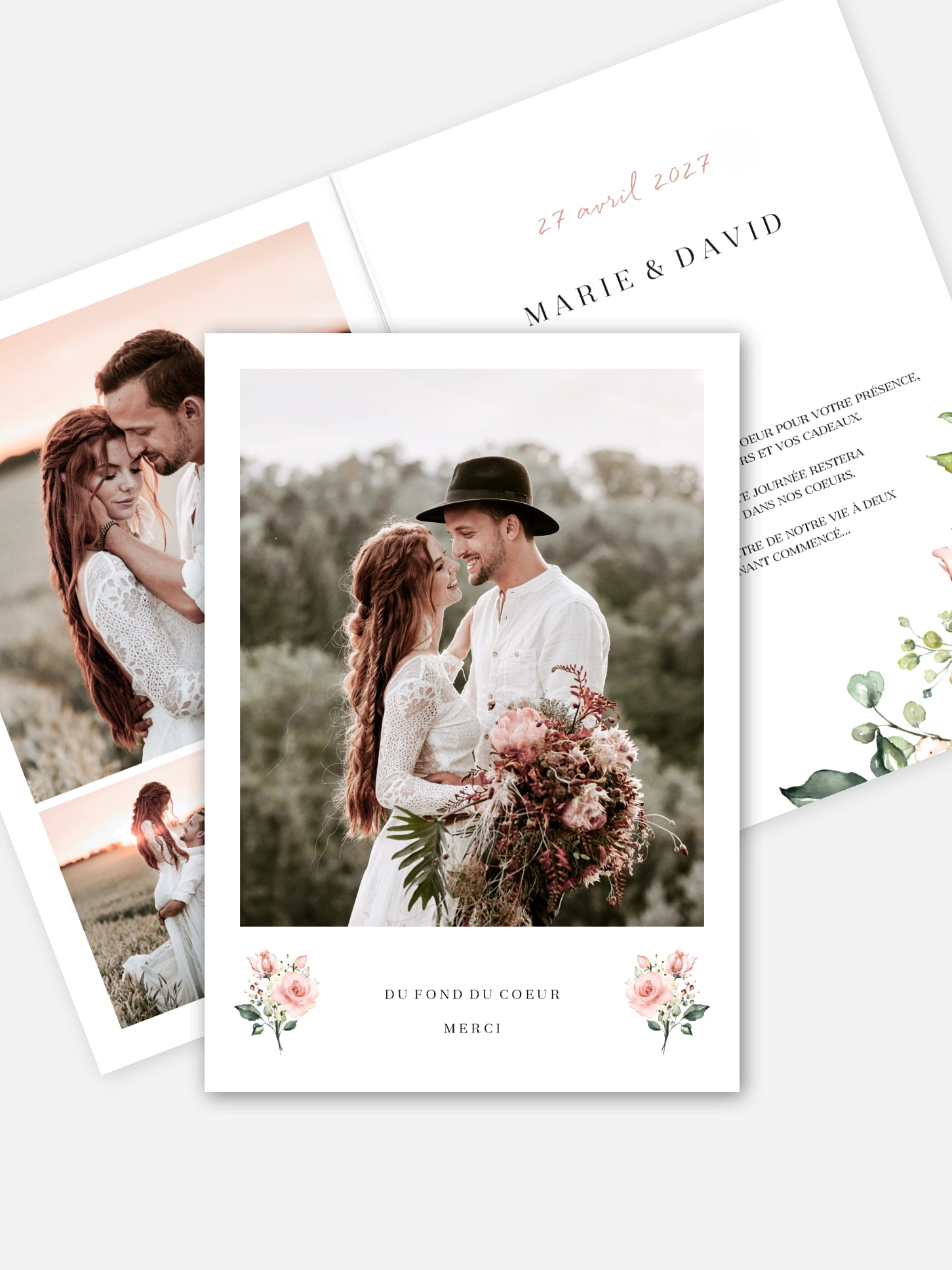 Carte de remerciements Soft Florals