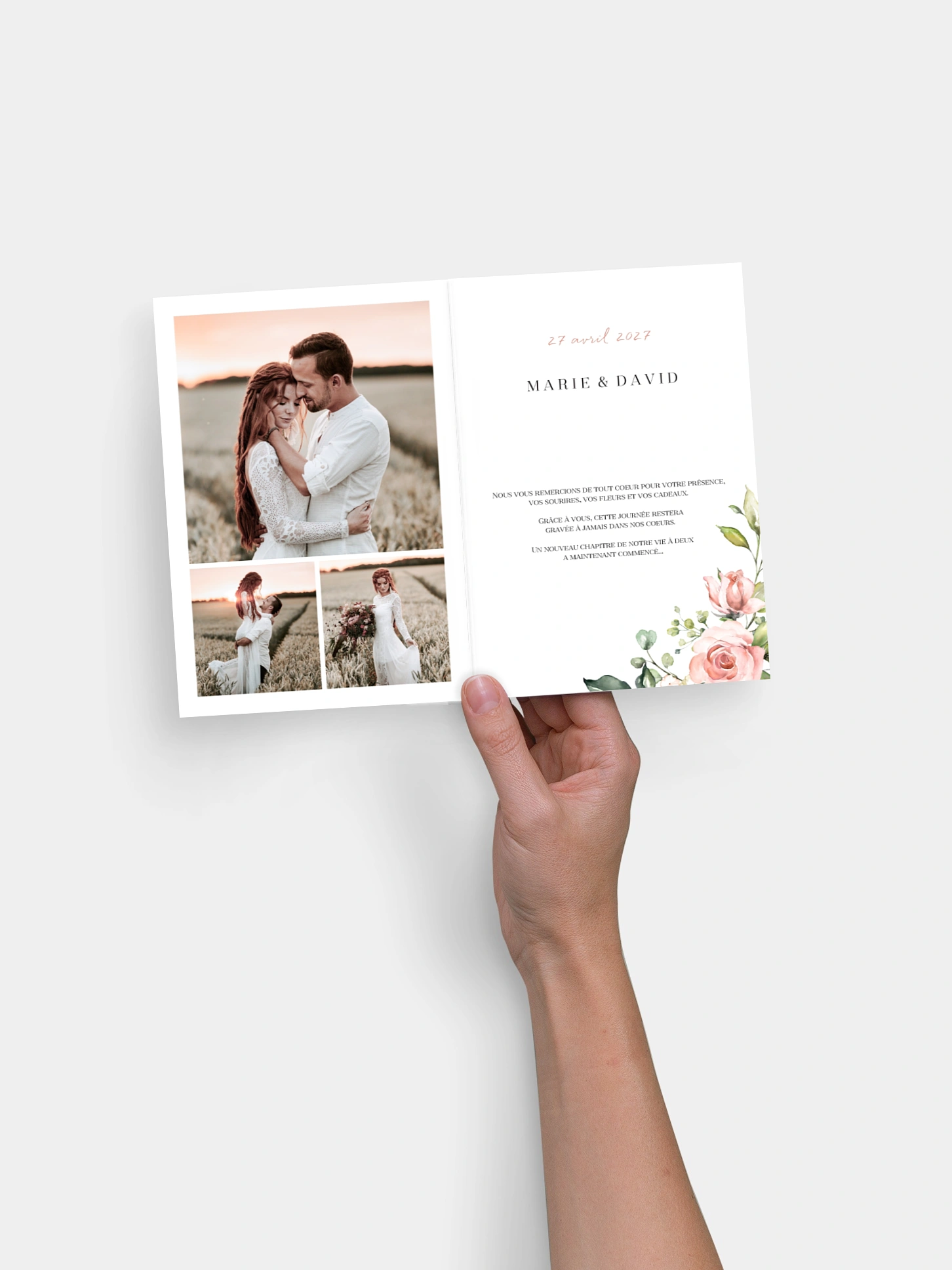 Carte de remerciements Soft Florals