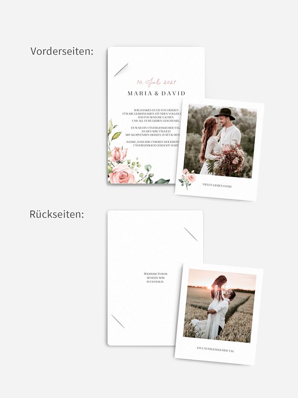 Dankeskarte Hochzeit Soft Florals