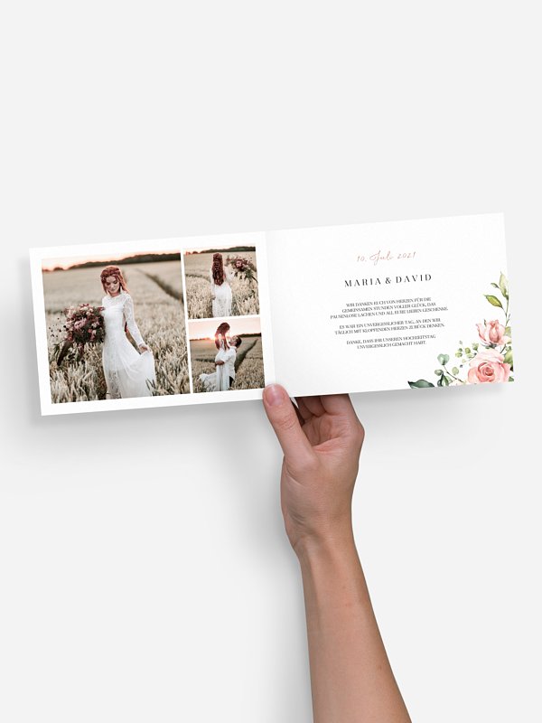 Dankeskarte Hochzeit Soft Florals