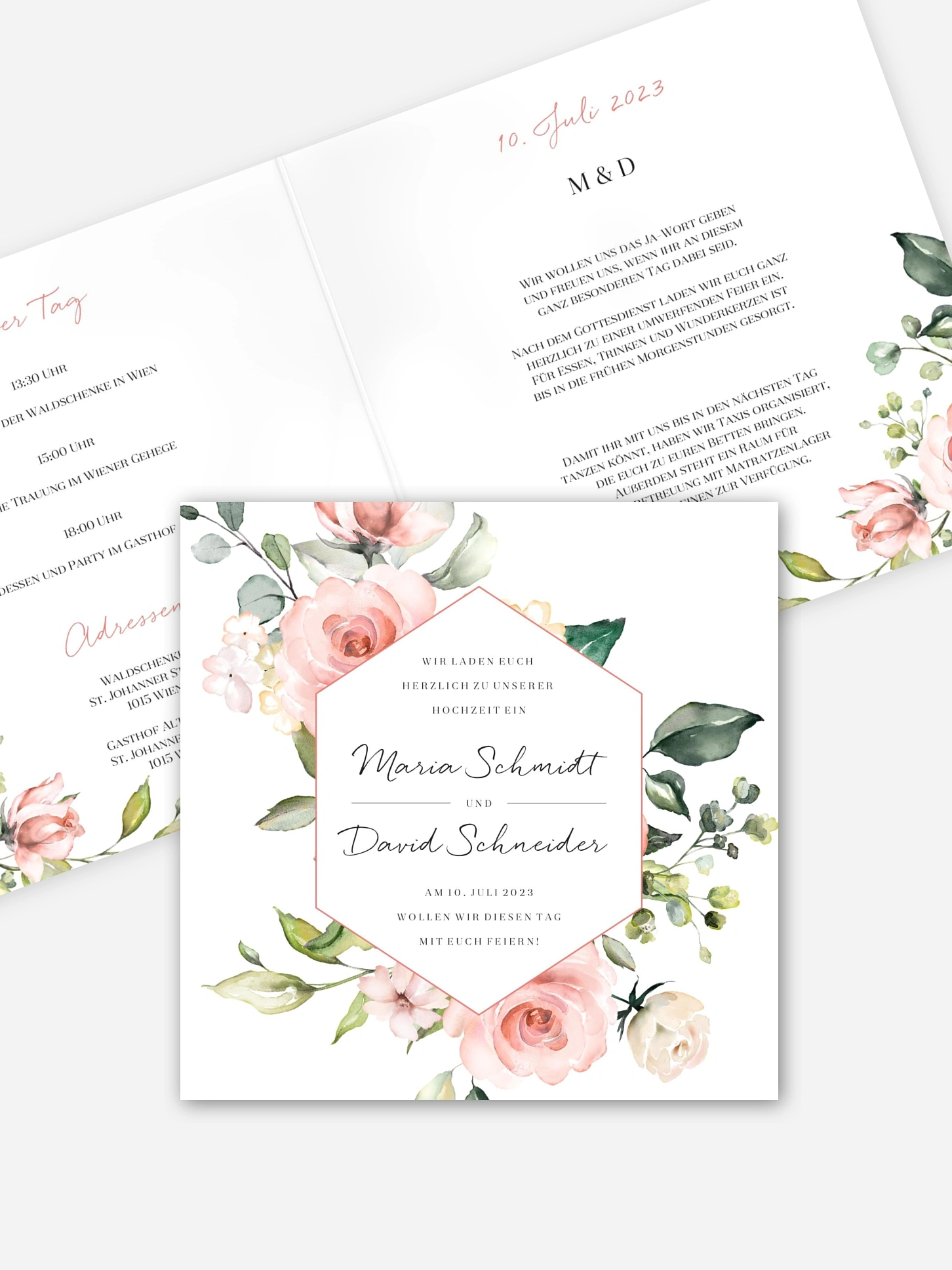 Hochzeitseinladung Soft Florals