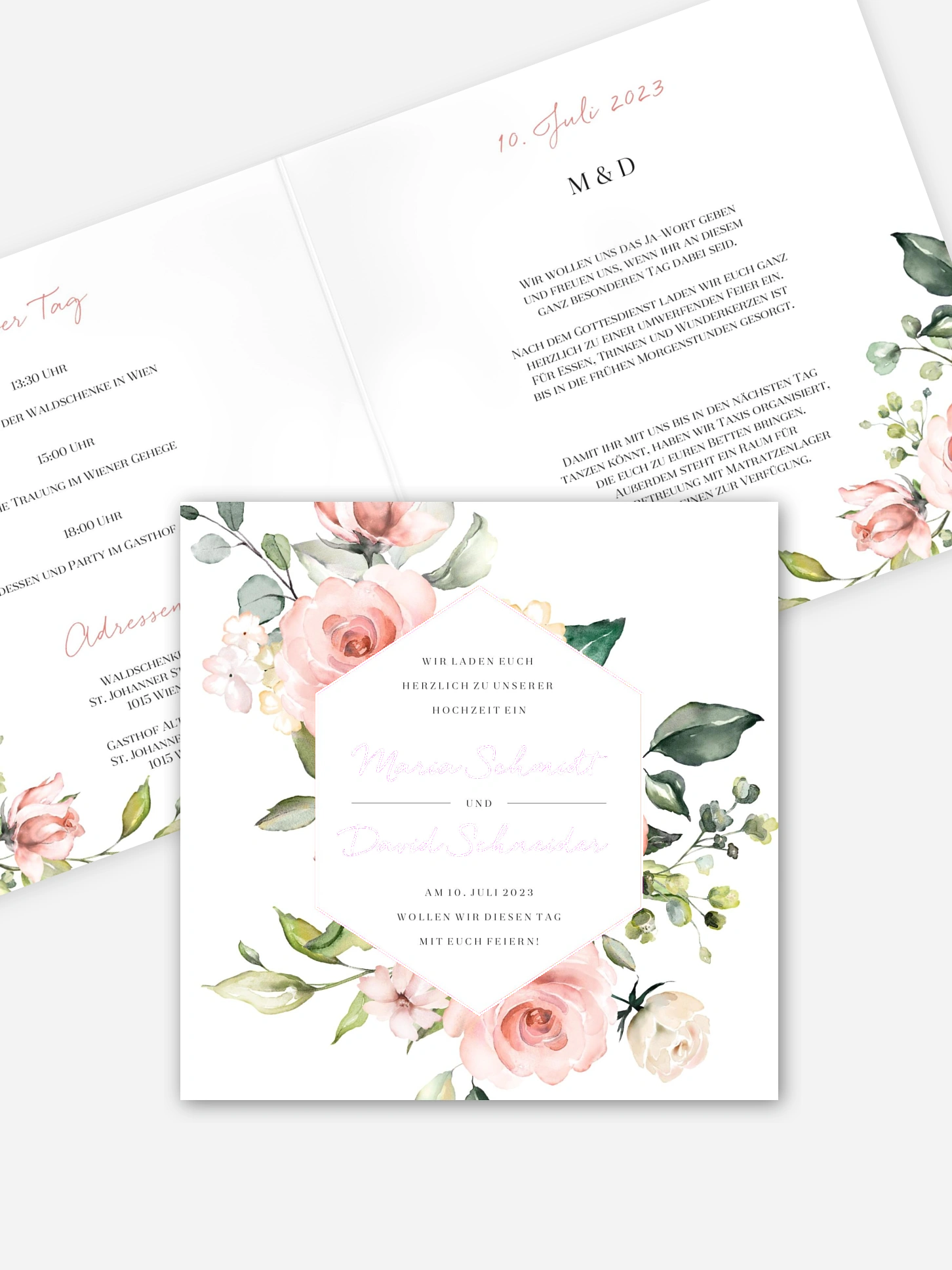 Hochzeitseinladung Soft Florals